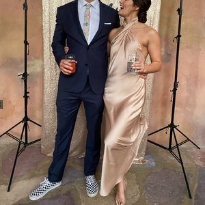 Show Me You Mumu Champagne Jasmine Halter